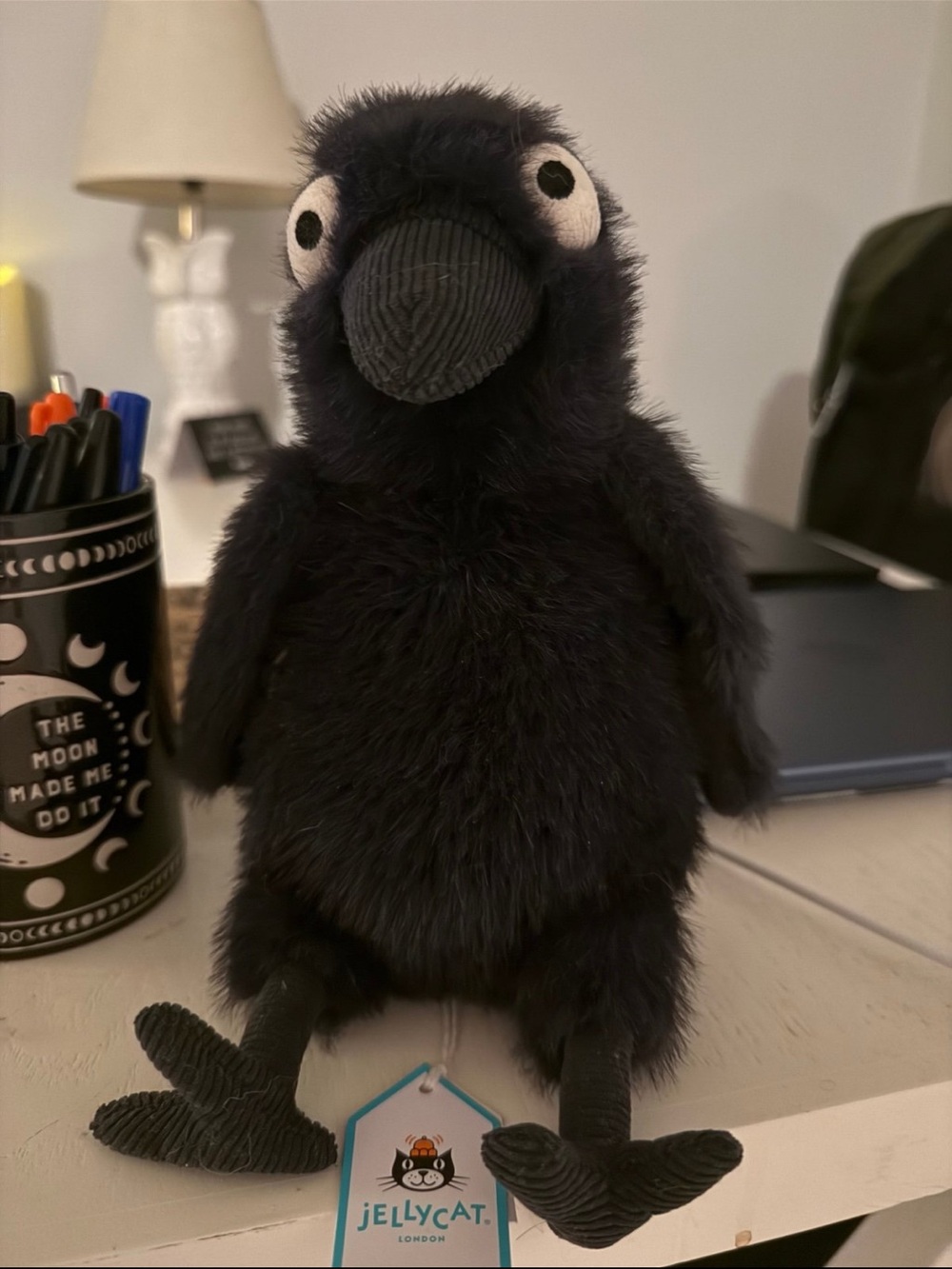 Jellycat Hocus Crow with Corduroy Beak and Feet - Rare!!